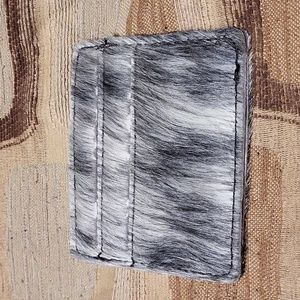 Cow hide card holder